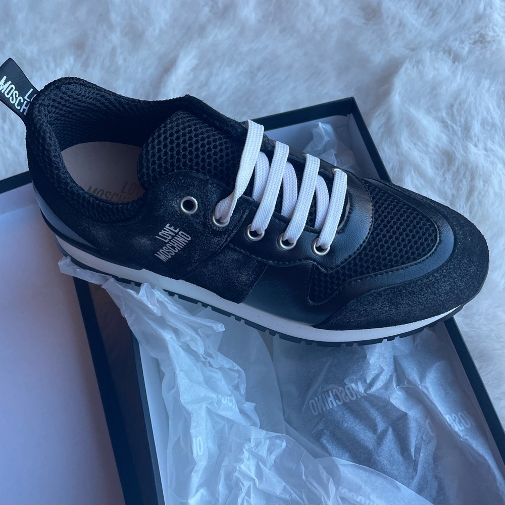 Love Moschino Black and White Women's Sneakers